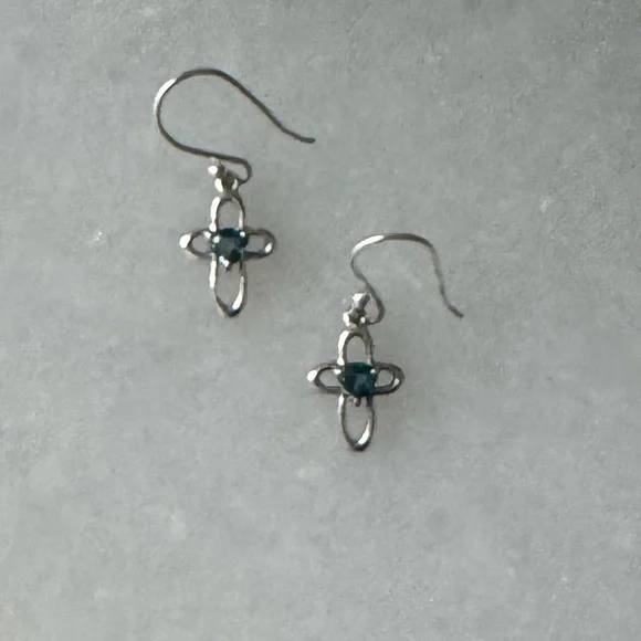 NWOT Sundance Blue Hope Earrings, London Blue Topaz, Sterling Silver